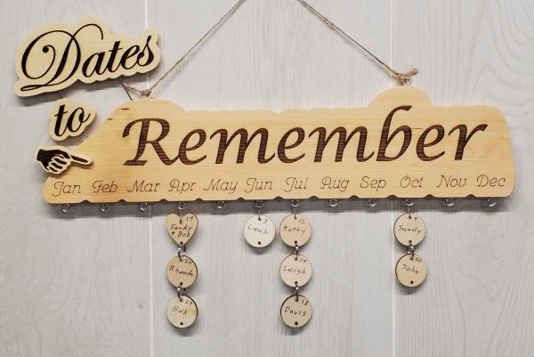 Dates to Remember calendar